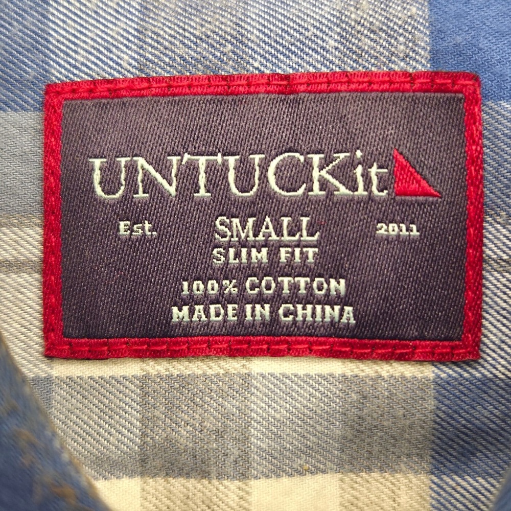 Lot of 2 UNTUCKIT Mens‎ Small Slim Fit Long Sleeve Button Down Shirt *READ - Picture 4 of 9